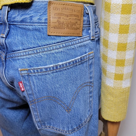 Levi's Wedgie Button Fly Ankle Fray 100% Cotton Jeans Women's Size 26 - Picture 10 of 11